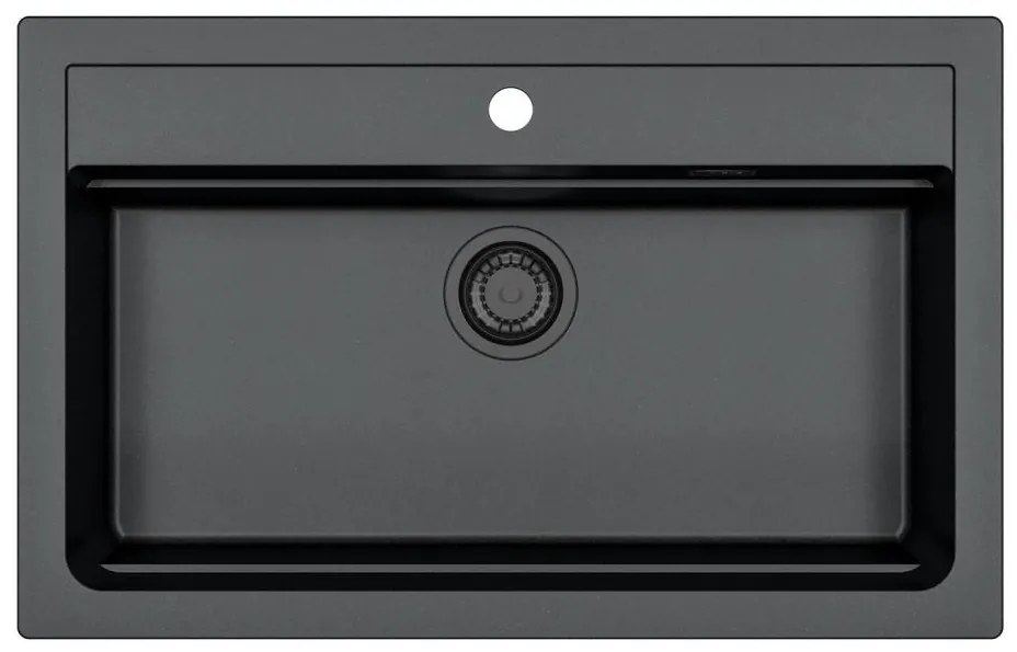 Chiuvetă de bucătărie ALVEUS 1148163 ATROX 79x50 cm negru