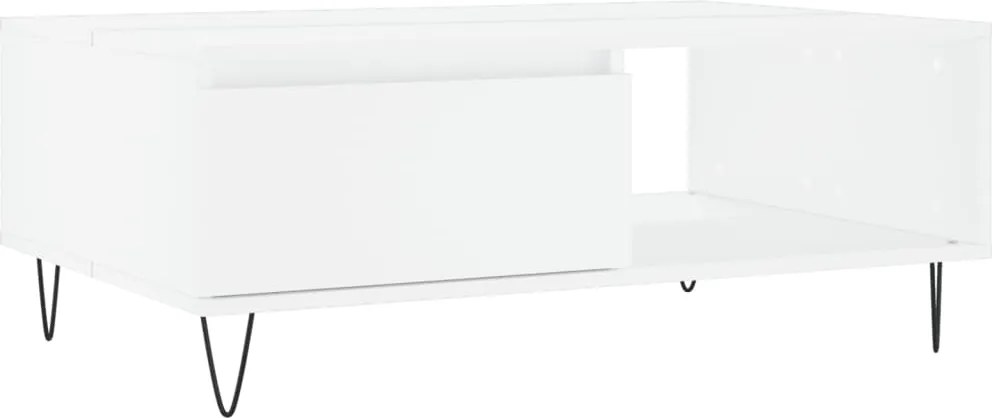 vidaXL Masă de cafea, alb, 90x60x35 cm, lemn compozit