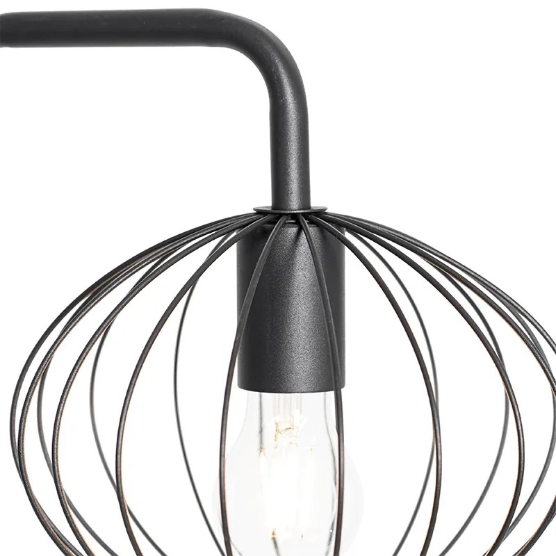 Lampă de podea industrială neagră 23 cm - Margarita