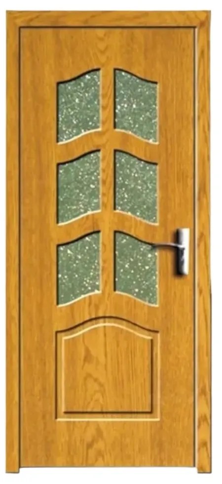 Usa Interior din MDF Novo Doors ND109, Cadru din Lemn Masiv, Geam Sablat, KIT COMPLET, Toc , Manere si balamale incluse (Culoare: Wenge, Toc: