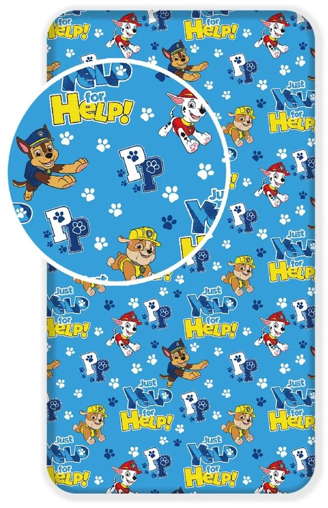 Patrula Cățelușilor Yelp cearsaf cu elastic 90x200 cm