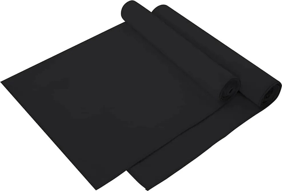 vidaXL Prosoape Sport 2 pcs Negru 140 x 70 cm Poliester și poliamidă