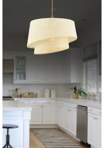 Lampă suspendată pe cablu BARETTE 1xE27/60W/230V, crem