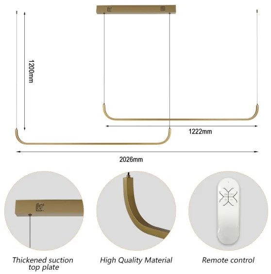 Lustră LED dimabilă pe cablu Immax NEO 07228L PATTINI LED/53W/230V Tuya + telecomandă