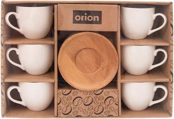 Orion Set de 6 ceşti cu suport BAMBUS 110 ml