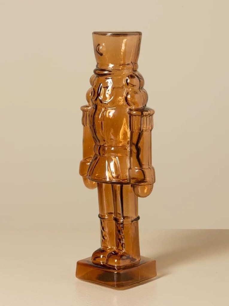 Figurină decorativă din sticlă, camel, model spărgător de nuci cu detalii în relief, finisaj lucios, 31 x 11 x 11 cm, „Casse-Noisette”