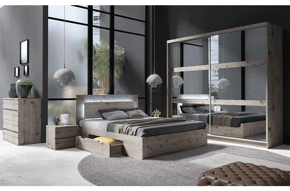 Set 2 buc. noptiere Talago (stejar welington). 1034205