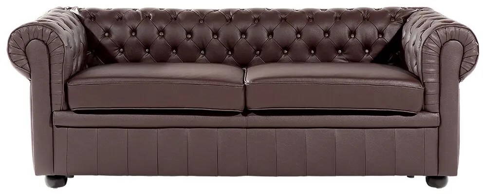 Canapea 3 locuri din piele Chichester (maro) . 1008701