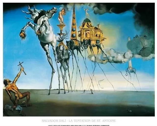 Imprimare de artă La Tentation De St.Antoine, Salvador Dalí, (30 x 24 cm)