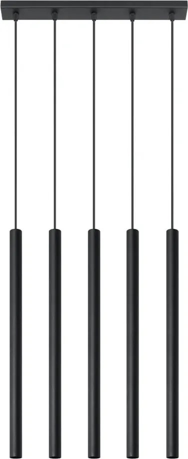 Lustră Sollux Fideus, lungime 45 cm, negru