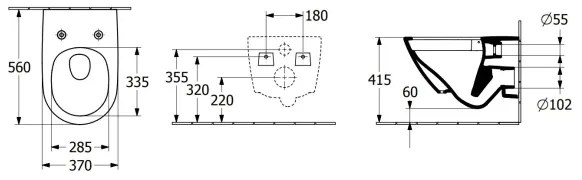 Villeroy & Boch SUBWAY 4670TS01 - vas WC suspendat cu capac SoftClose, din ceramică, alb