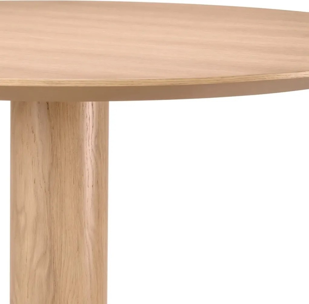 Masa rounda design LUX Astro 132cm, Natural oak
