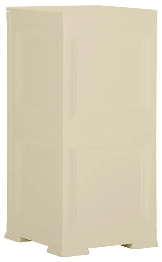 Dulap din plastic, 40x43x85,5 cm, alb, design de lemn 1, Alb, 40 x 43 x 85.5 cm, Alb