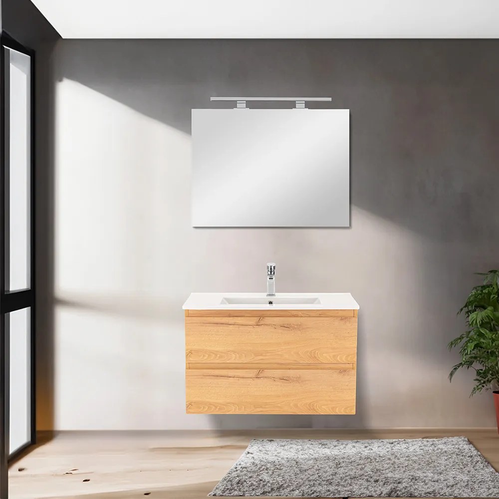 Dulap inferior Vario Forte 80 cu lavoar stejar-stejar