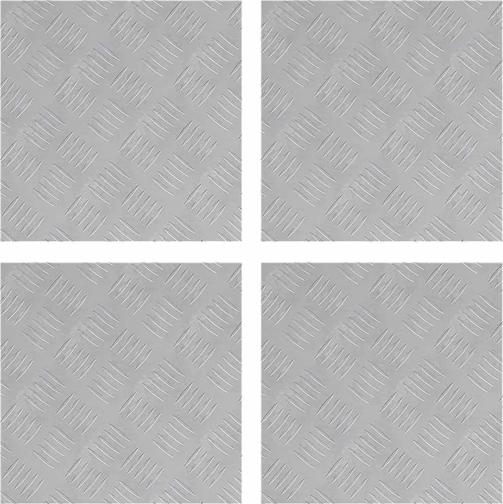 vidaXL Trepte Pătrat 4 pcs Argintiu 40 x 40 cm Aluminiu