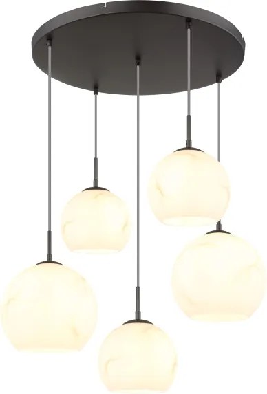 Globo 15999M-5HR - Lustru pe cablu RAGUSA 5xE27/60W/230V diam. 75 cm
