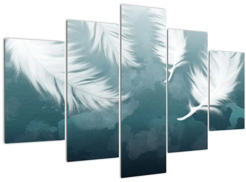 Tablou - Pene albe (150x105 cm)