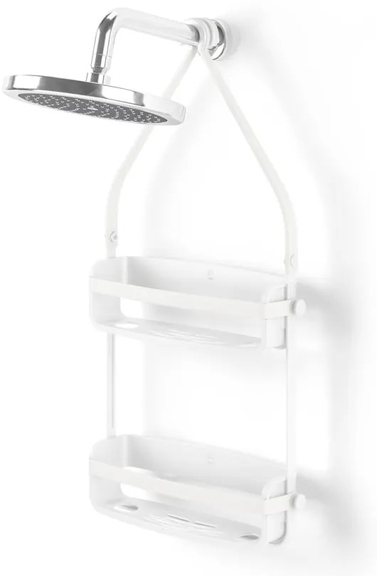 Raft pentru baie alb suspendat din plastic Flex – Umbra