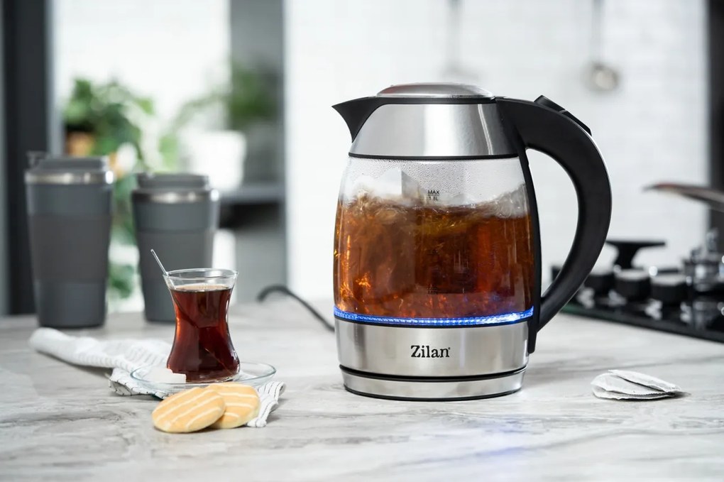 Fierbator de apa Zilan ZLN8948 cu filtru pentru ceai, capacitate 1.8 litrii, putere 2200W