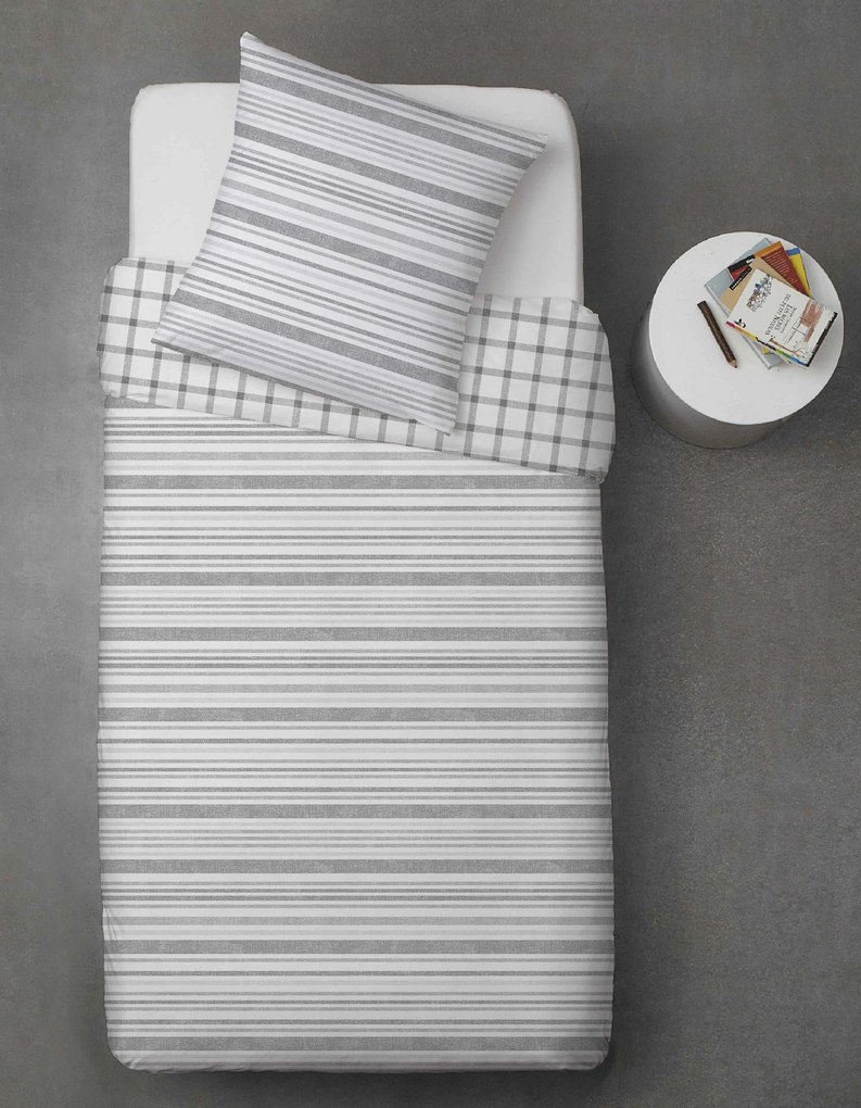 Lenjerie din bumbac Renforcé LINKY gri Dimensiune lenjerie de pat: 70 x 90 cm | 140 x 220 cm
