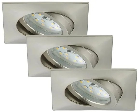 SET 3x corp de iluminat LED încastrat Briloner 7210-032 ATTACH LED/5W/230V IP44 crom