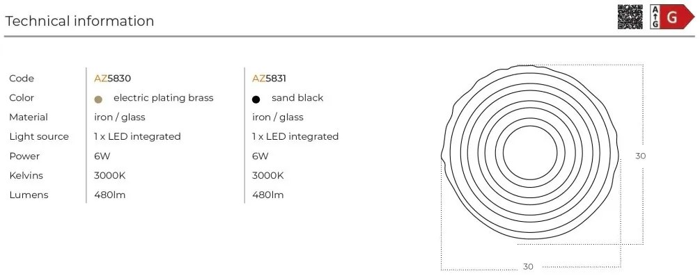 Aplica LED design modern decorativ NESTOR TOP 30 bk