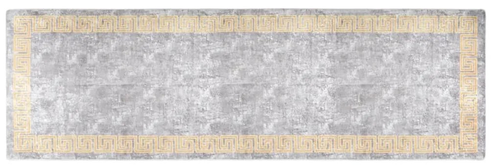 vidaXL Covor lavabil, gri, 80x300 cm, antiderapant