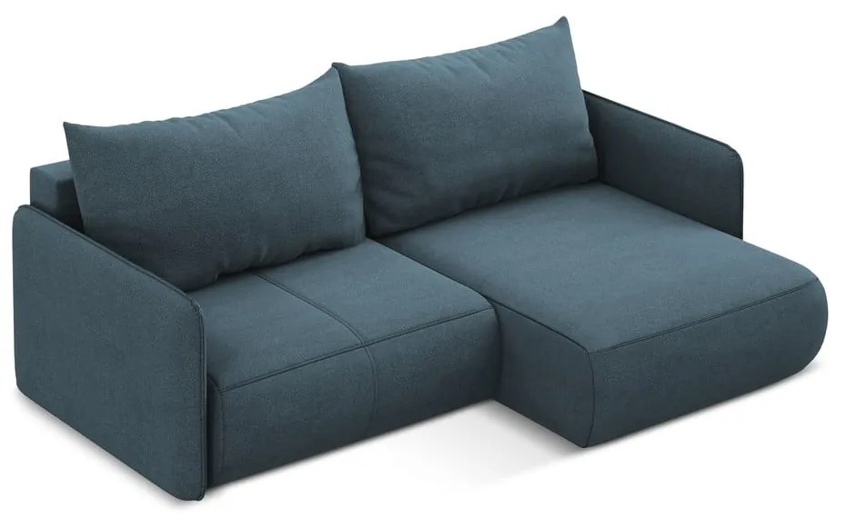 Colțar albastru extensibil/cu spațiu de depozitare (cu colț pe partea dreaptă) Nanea – Makamii