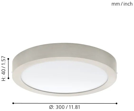 Eglo 32443 - Plafonieră LED FUEVA 1 LED/24W/230V