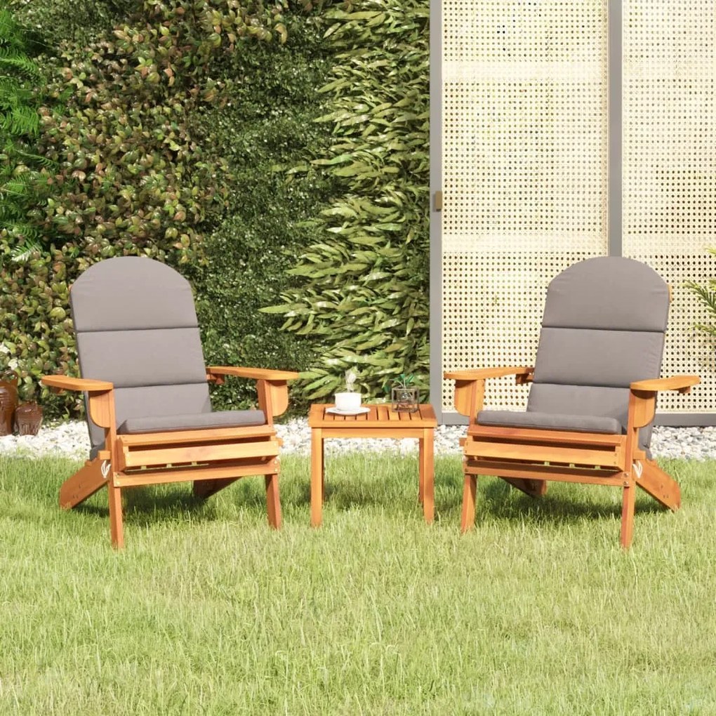 3152124 vidaXL Set mobilier de grădină Adirondack, 3 piese, lemn masiv acacia