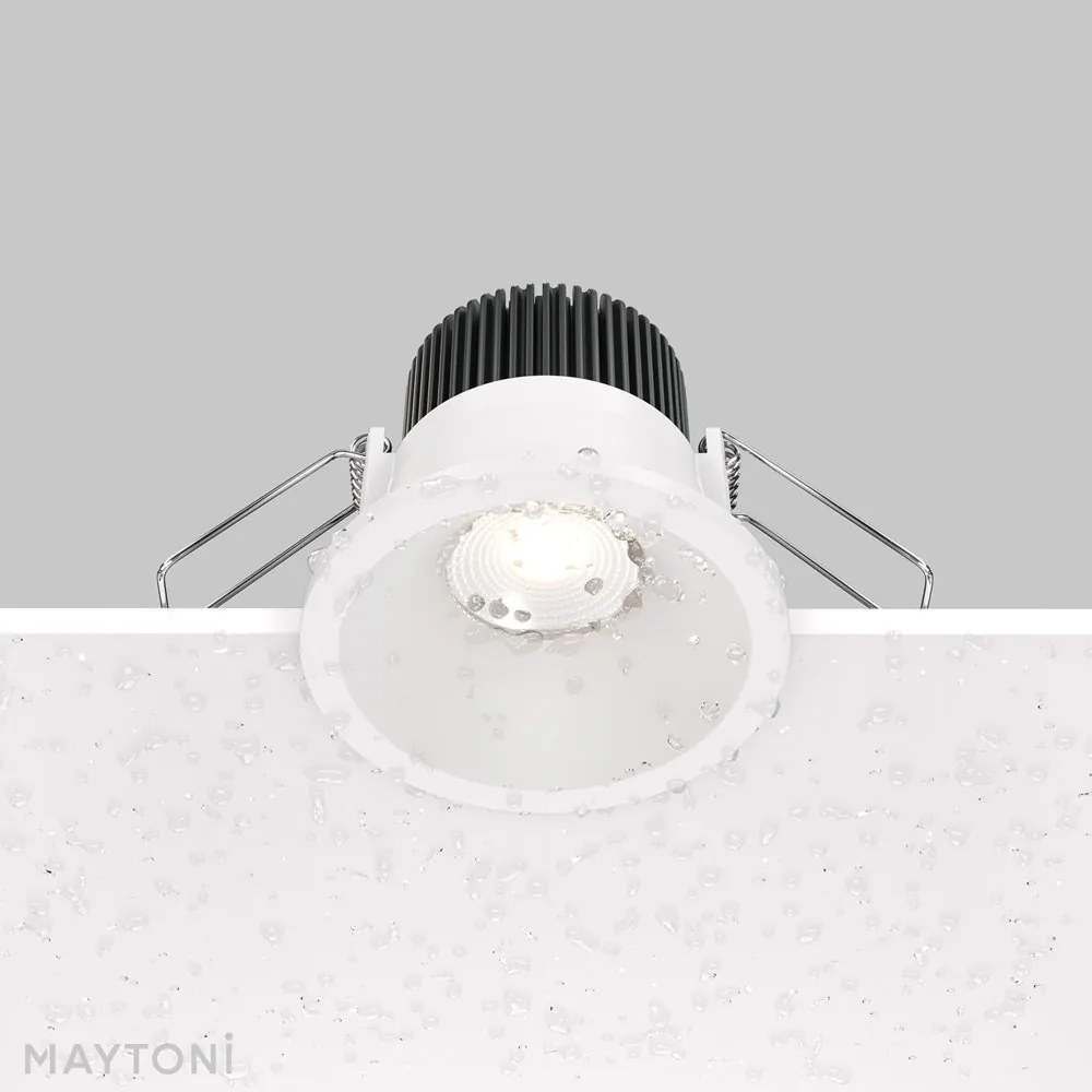 Spot LED incastrabil design modern IP44 Zoom alb