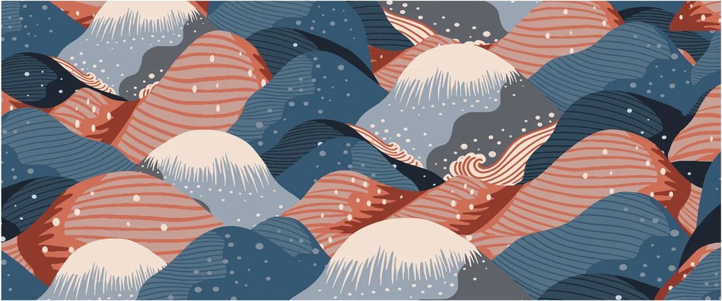 Tablou - Valuri japoneze (120x50 cm)
