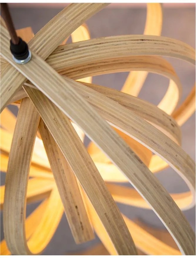 Lustra moderna decorativa design lemn natural Asco NVL-9138062