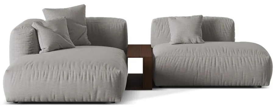 Colțar modular gri deschis (cu colț pe partea stângă ) Martina – Micadoni Home