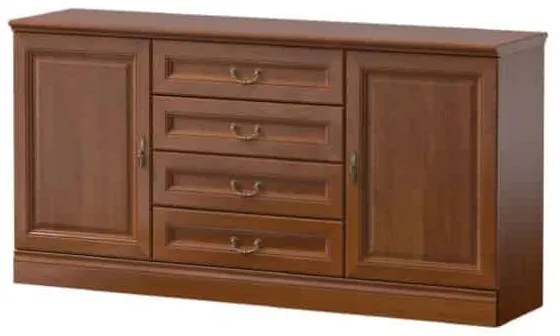 Corp Bibliotecă Bennett 19, Comodă, 2 Uși, 4 Sertare, L 166,4cm
