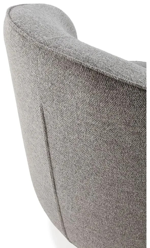 Fotoliu gri deschis pivotant Edna – MOME