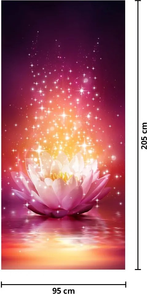 Fototapet pentru ușă - floare de lotus (95x205cm)