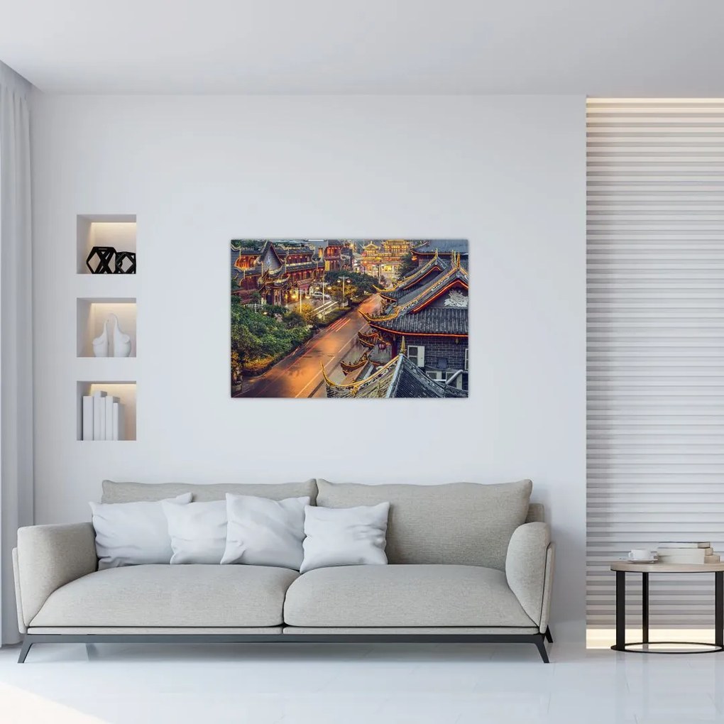 Tablou - Qintai Road, Chengdu, China (90x60 cm)