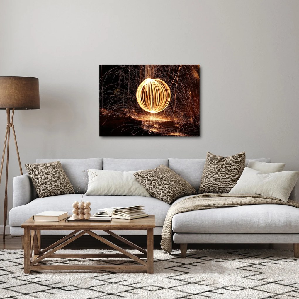 Tablou cu bilă iluminată (70x50 cm)