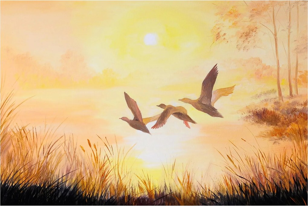 Tablou - Macarale la apus de soare (90x60 cm)