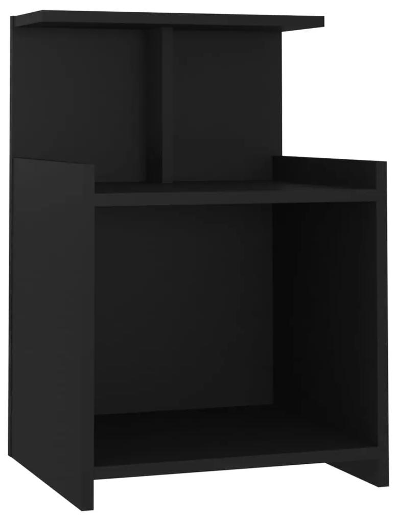 806177 vidaXL Noptieră, negru, 40x35x60 cm, PAL