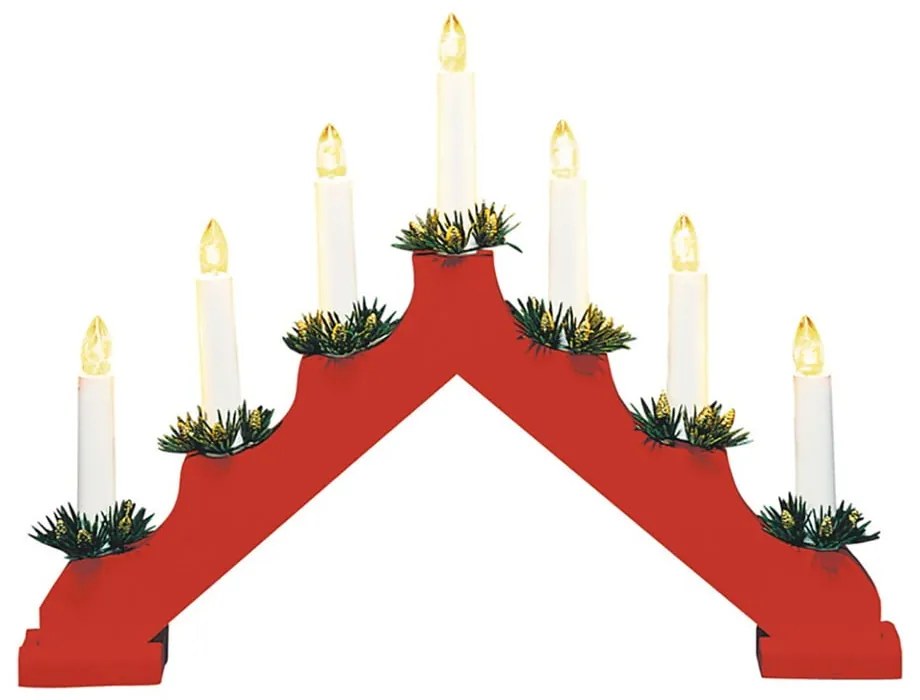 Decorațiune luminoasă roșie cu model de Crăciun Ola – Markslöjd