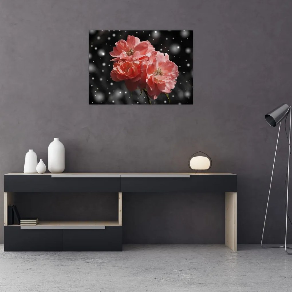 Tabloucu floare roz (70x50 cm)