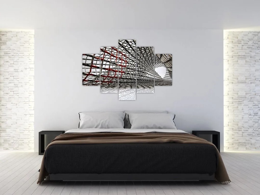 Tablou cu construcție din fier (150x105 cm)