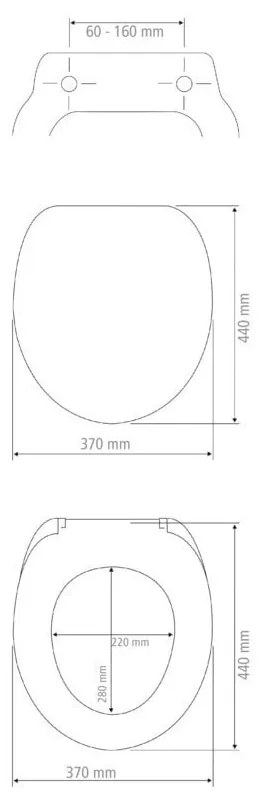 Capac WC 37 x 44 cm cu închidere automată Bambusa – Wenko