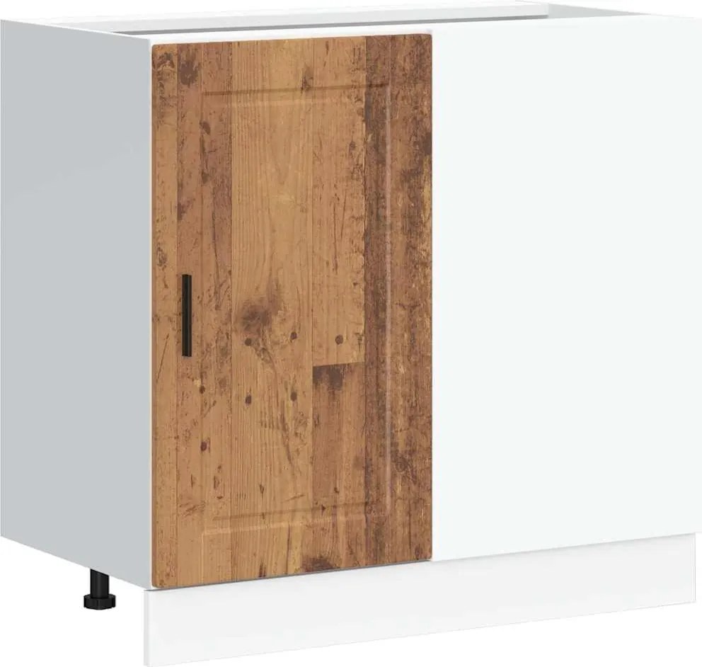 vidaXL Dulap bază de bucătărie „Porto” Lemn vechi, lemn de inginerie