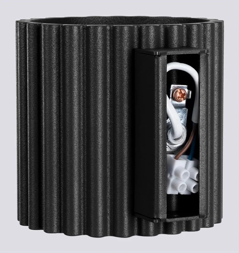 Aplică de perete neagră ø 10 cm Zora – Sollux