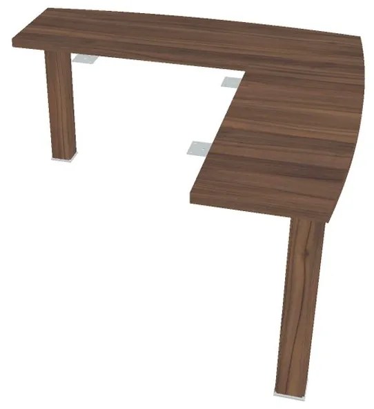 Extensie birou Verno+ 140 x 140 cm, dreapta, nuc