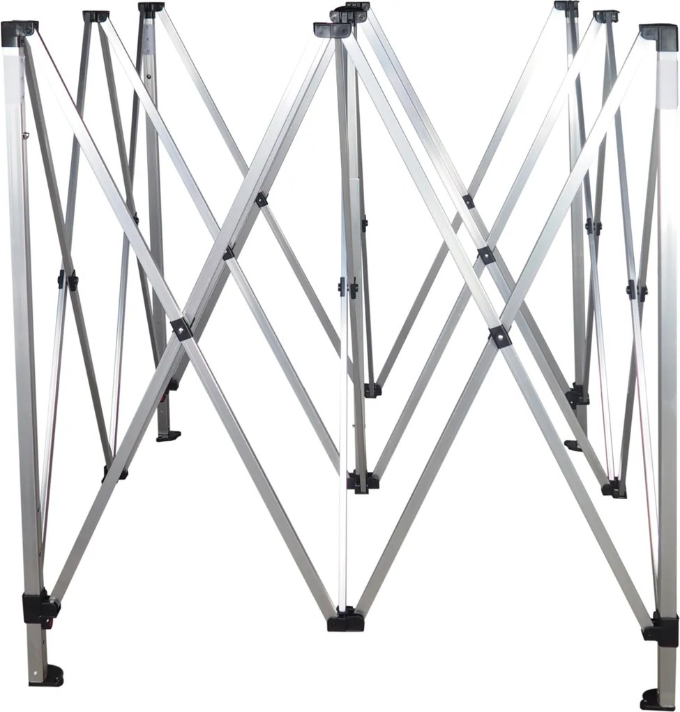 Pavilion de grădină 3x3m – din aluminiu, 1 perete lateral, Gri / antracit