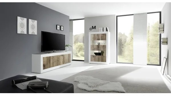 Comodă NERILA albă/maro